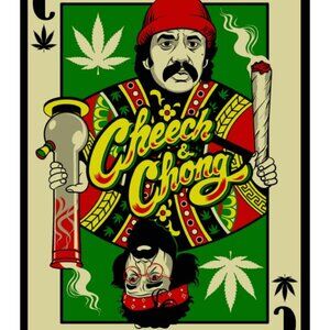 Cheech & Chong Playing Card Tapestry ~ 30" x 45" ~ w/Corner Loops ~ Brand New!